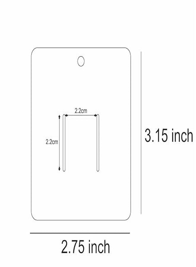 Zenomia White Paper Cardboard Hair Clip Hair Claws Blank Cards Jewelry Display Hair Bow Organizer Tags | Holder Rectangle Paper Cardboard for Hair Accessories Display (50pcs) (3.15X2.75 inch) - Image 3